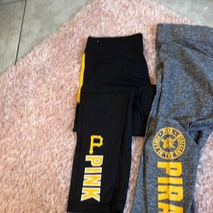 Victoria’s secret pink (2) Pittsburgh Pirates pants